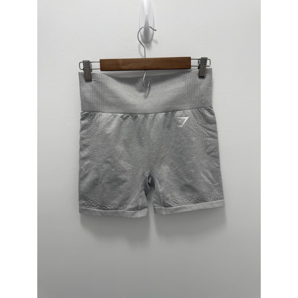 Gymshark Vital Seamless 2.0 High Waisted Shorts Light Grey Marl M